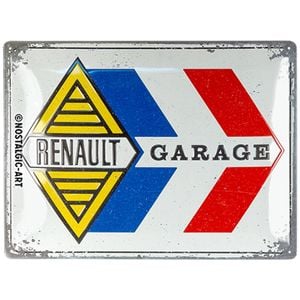 Nostalgic-art Wall Mount Large Sign Renault Garage Red/white/blue 30x40x0.5cm