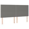 vidaXL Headboards Bedroom Furniture Wall Bed Header Dark 4 pcs Grey 80 cm Fabric