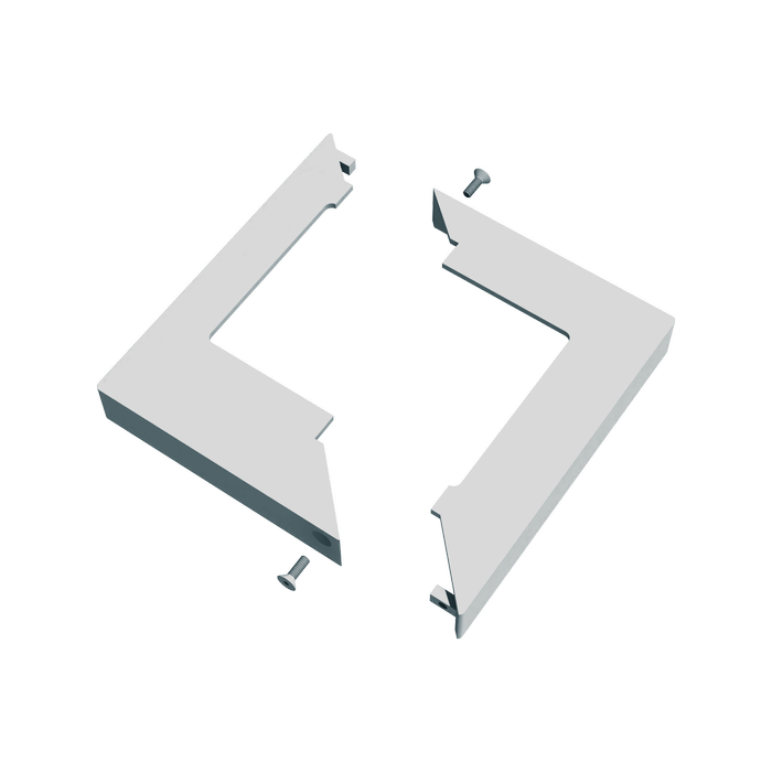 ProtectorAl 100 x 100mm Pearl White Aluminium 2 Part Flanged Post Domical Cover Plate