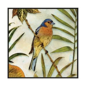 Artey | Jungle Bird II - Framed Canvas - Black Frame - 84 x 84cm