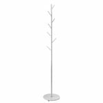 Luxsuite White Coat Stand Garment Rack Hall Storage Shelf Hook Hanger
