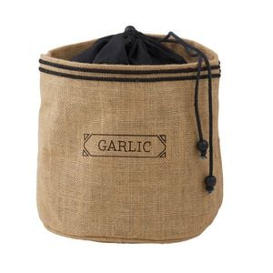 Davis & Waddell Garlic Sack Storage 14x15cm - Natural/Black