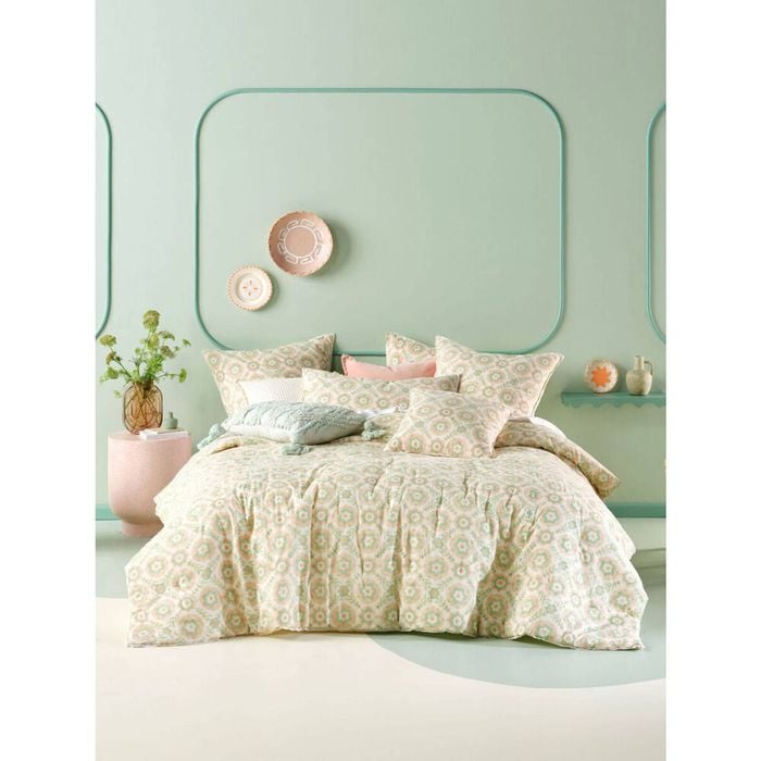Linen House Amaya Cotton Bed Cover 240x260cm - Pink