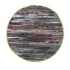 Handloom 100% Cotton Chindi Round Floor Mat 120 cm Diameter  Lime