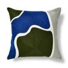 Cadence & Co. Zadie Crewel Embroidered Cushion 45x45cm Moss/Blue