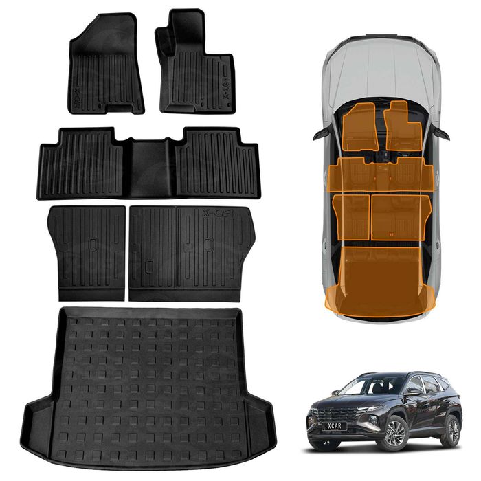 Floor Mats Boot Liner for Hyundai Tucson NX4 2021-Onwards Cargo Kick Back Seat Cover