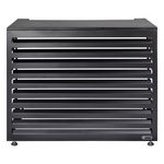 Outdoor Aluminium Horizontal Black Large Air Conditioning Cover
