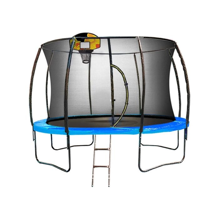 Kahuna Pro 14ft Trampoline With Mat, Reversible Pad, Basketball Set