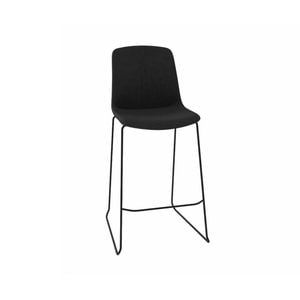 Olg Vista Rise Bar Stool Black Shell Upholstered Seat And Back