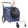 VEVOR Dog Bike Trailer Blue/Black with Quick Release Wheels for Trainning