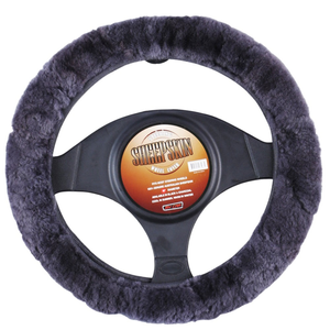 MyCar Sheepskin Steering Wheel Cover Charcoal