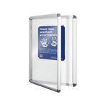 Noticecase Neo Hinged Door 900x600mm Supplied With 2 Locks Whiteboard Background