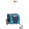 vidaXL Pet Bike Trailer Dog Stroller Blue and Grey Oxford Fabric and Iron 133.5x69x73.5 cm