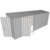 Build-A-Shed 1.2 x 5.2 x 2.0m Tunnel Shed Tunnel Hinged Door with Double Hinged Doors - Zinc