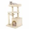 Costway 85cm 4-tier Sisal Cat Tree Tower Activity Scratching Post