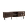 Lenora Entertainment Unit TV Cabinet 180cm 2 doors slat walnut