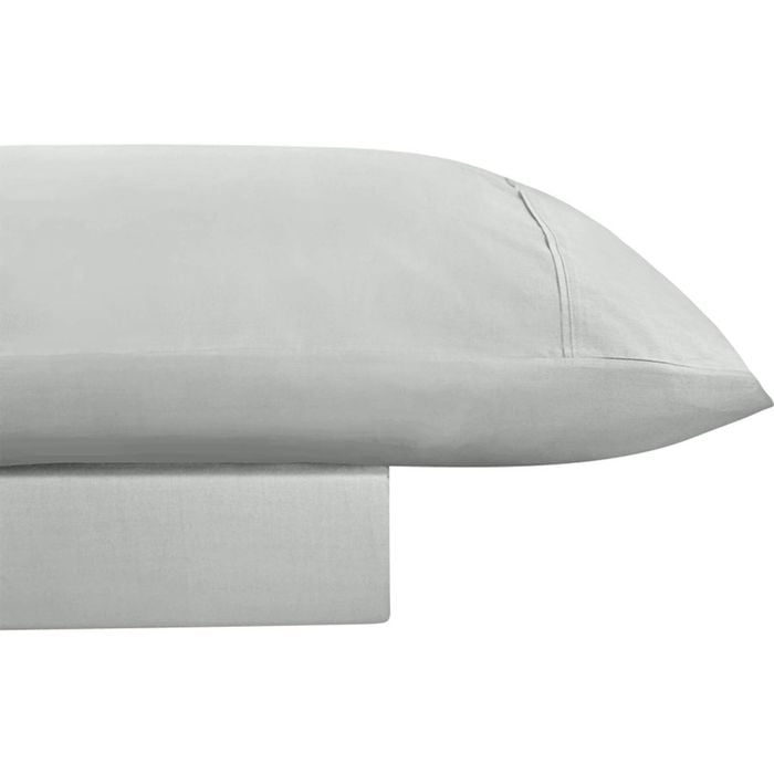 Odyssey Living Breathe Cotton Bed Sheet Set King Single Pewter