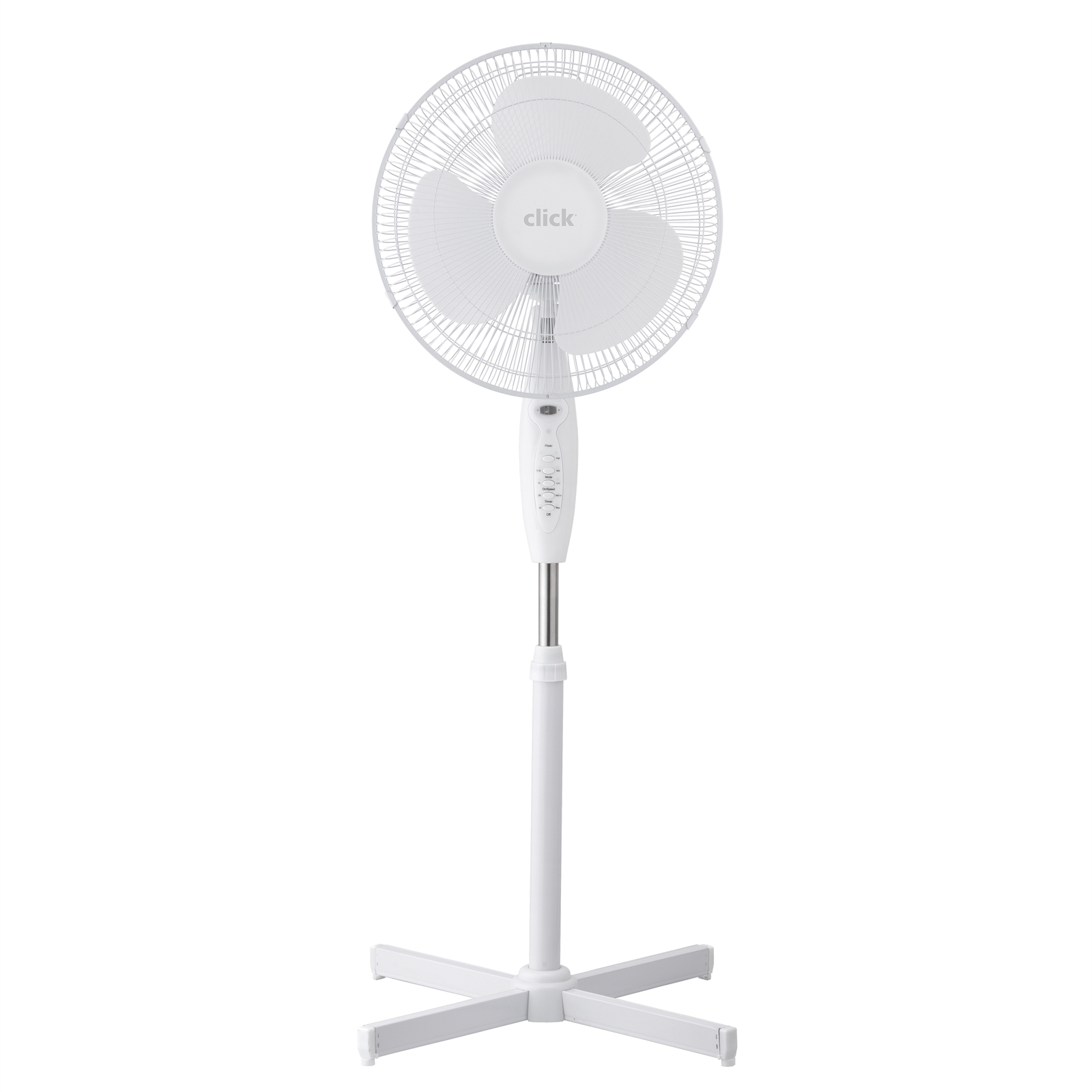Click 40cm White Pedestal Fan With Remote product image
