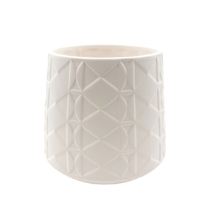 Northcote Pottery 17 x 16.8cm White Cassie Egg Ceramic Indoor Pot