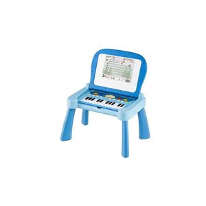 Costway 4-in-1 Touch Learn Activity Table Desk Piano Keyboard & Whiteboard-Blue