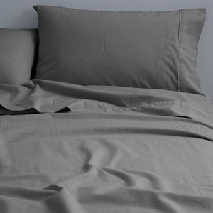 Canningvale Single Cozi Cotton Sheet w/ Pillowcase Set - Ash