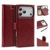 Tough On for Apple iPhone 17 Pro Max Magnetic Detachable Leather Case Red