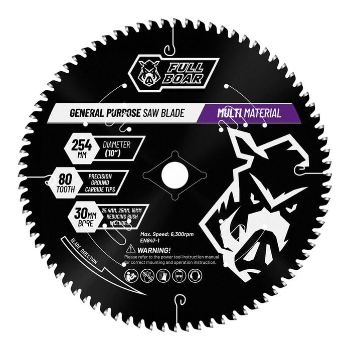 Full Boar 254mm 80T Multi-Material Circular Saw Blade