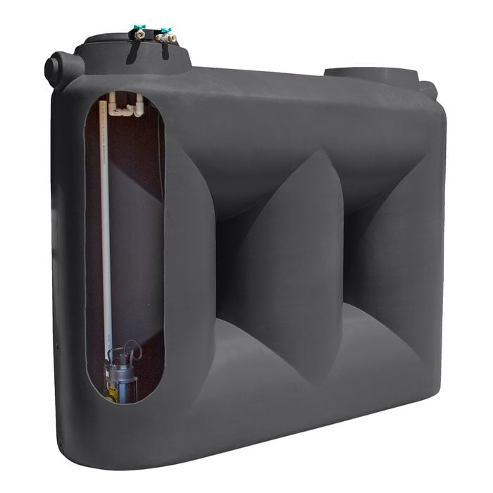 Clark Tanks 5000L Boulder Grey Tradepack Tank And Davey Evo MK2 Pump