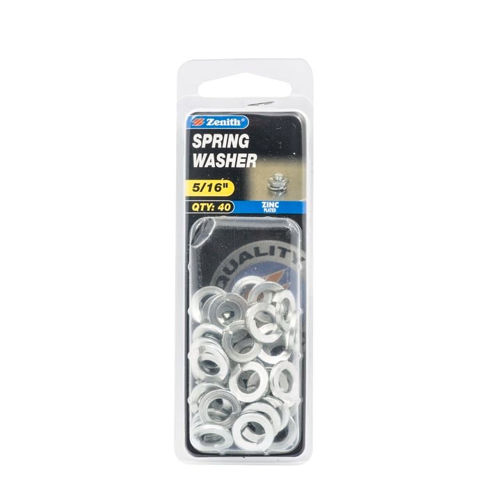 Zenith 5/16" Zinc Plated Spring Washer - 40 Pack
