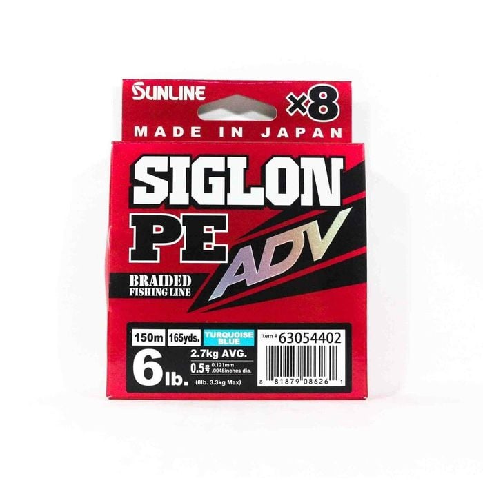 Sunline Siglon PE ADV x8 150m Turquiose Blue Braid Fishing Line 6lb