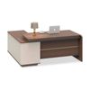 Modern Furniture ANDERSON Executive Desk 2.0M Reversible - Hazelnut & Beige