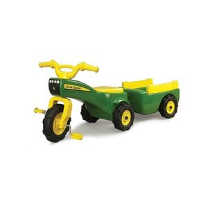 John Deere Ride-on Trike Wagon Set Tricycle Bike Pedal Tractor - 46088