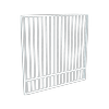 ProtectorAl 1201 - 1500 x 1500mm Pearl White Aluminium Garden Gate Flat Top with Mid Rail