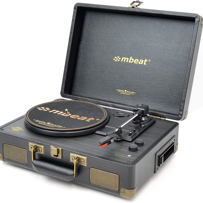 mbeat Uptown Retro Bluetooth Turntable & Cassette Player - Black