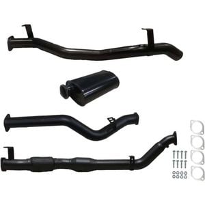 Ignite Exhausts Turbo Back For Toyota Landcruiser 79 Series V8 D/cab 3" Cat & Muffler Black Aluminised Steel