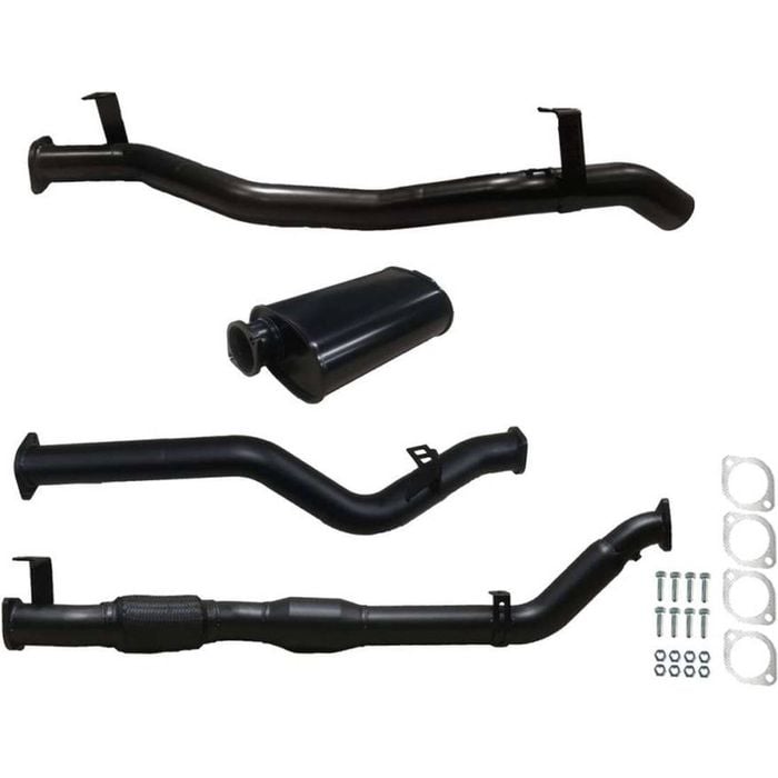 Ignite Exhausts Turbo Back For Toyota Landcruiser 79 Series V8 D/cab 3" Cat & Muffler Black Aluminised Steel