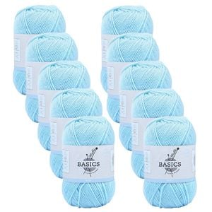 10pk Malli Super Blend Basic Crochet Knitting Yarn 8ply 100g 16x9cm Arctic