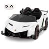 Costway Lamborghini Licensed Kids Ride on Car 12V Electric Vehicle Toy White
