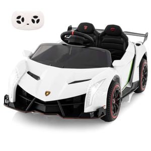 Costway Lamborghini Licensed Kids Ride on Car 12V Electric Vehicle Toy White