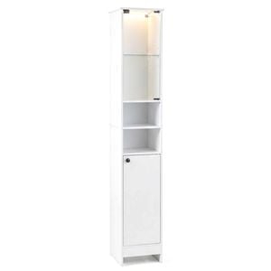 Costway 170cm Buffet Cabinet Light Remote Sideboard Press-to-open Adjust