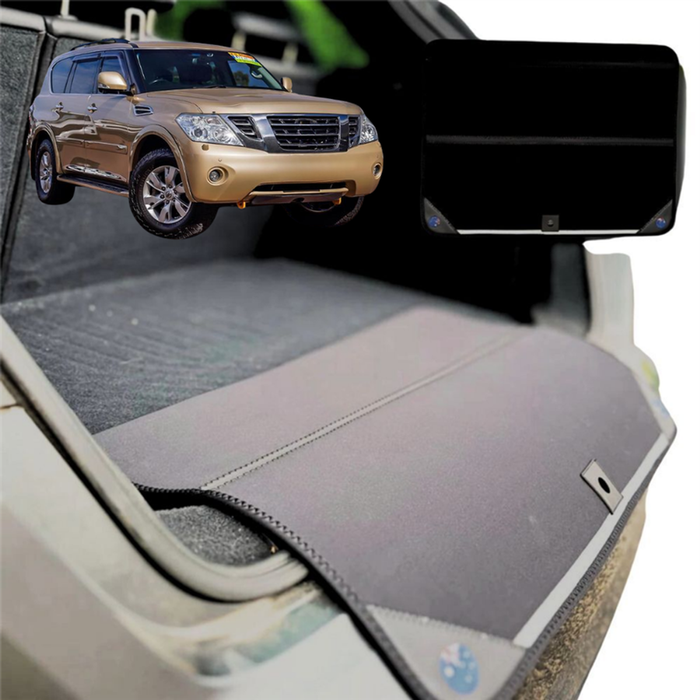 Rear Cargo Boot Bumper Protector for Nissan Patrol Y62 2013 - Current (Y62) - XL (98 x 55) - Black