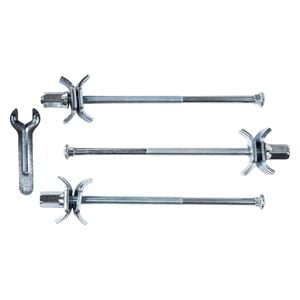 Hafele 150mm Galvanised Steel Worktop Connector - 3 Pack