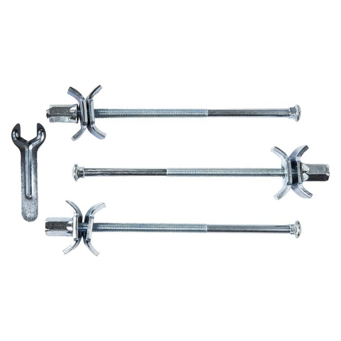 Hafele 150mm Galvanised Steel Worktop Connector - 3 Pack