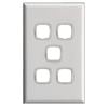 HPM Excel 5 Gang Grid and Plate White