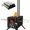 Iron Portable Camping Wood Stove With Chimney