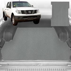 6D Diamond Ute Tub Mat for Nissan Navara (D40-RX) 2005-2015 (with Factory Plastic Tub Liner) - Grey