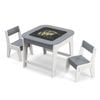 Costway Kids Table Chair Set Activity Drawing Play Desk Children Furniture Grey