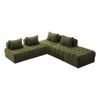 Oikiture 5 Seater Boucle Modular Sofa & Ottoman Set