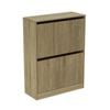 Flexi Storage Living Oak Corrugated 2 Door Shoe Cabinet