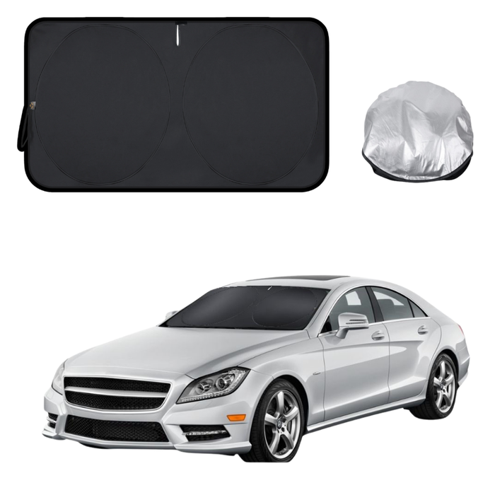 Front Windscreen Sun Shade for Mercedes-Benz CLS-Class 2010 - 2018 (C218) - Standard 150 x 85 cm - Black